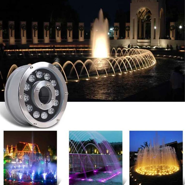 Sıva altı Led Armatür dekoratif ışık show gösteri yol aydınlatma açık alan enerji tasarruflu Yuvarlak zemin Doğal Beyaz 4000K A-1405 1W 220V - 2