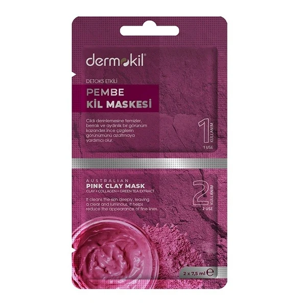 Dermokil Maske Detoks Etkili Pembe Kil Maskesi 2x7.5 Ml