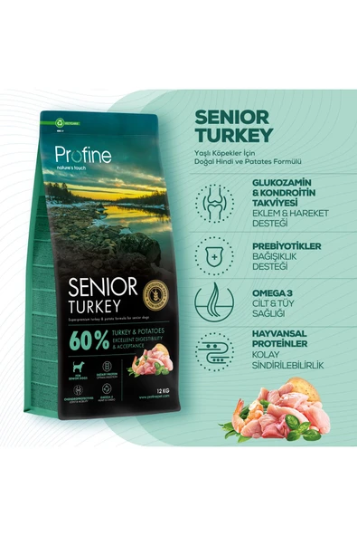 Profine Glutensiz Hindili Yaşlı Köpek Maması 12 Kg - 2