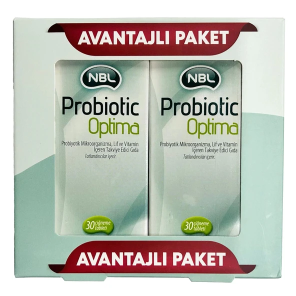 NBL Probiotic Optima 30 Çiğneme Tableti Avantajlı İkili Paket(2x30)