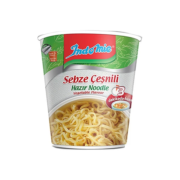 Indomie Noodle  60 gr Bardak 9 lu Karma Paket / Köri-Tavuk-Sebze - 4