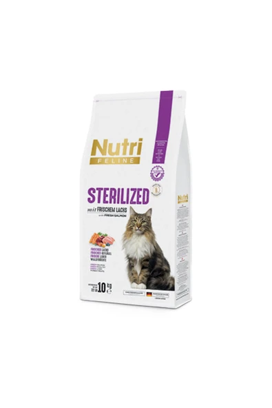 Nutri Feline Sterilized Somonlu Tahılsız Kısırlaştırılmış Kedi Maması 10 Kg
