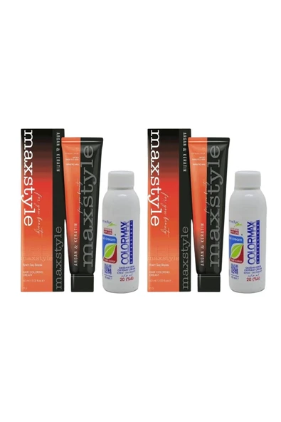 Maxstyle SPS606 Argan ve Keratin 2025/900 Ultra Açıcı Sarı 60 Ml 2 Ad Saç Boyası + 2 Ad 90 Ml Oksidan