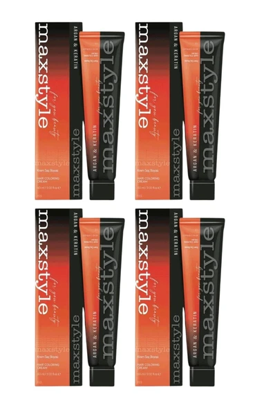 Maxstyle SPS548 Argan ve Keratin 2025/11.81 Ekstra Küllü Platin 60 Ml 4 Adet Saç Boyası Oksidansız