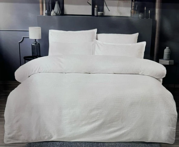 Altınbaşak Jakarlı Saten Çift Kişilik Nevresim Takımı Adelya Arcane - Resim 2