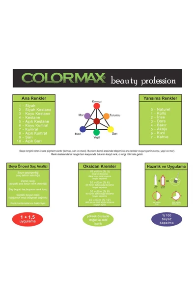 Colormax SPS018 Nouveau 2025/08.01 Açık Küllü Kumral 60 Ml 6 Adet Saç Boyası + 6 Adet 90 Ml Oksidan