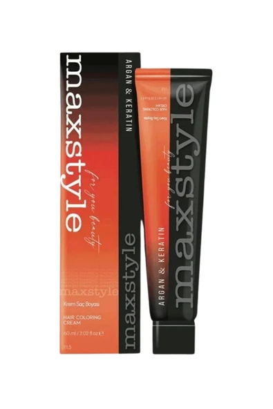 Maxstyle SPS581 Argan ve Keratin 2025/NT.KR Naturel Kırmızı 60 Ml 1 Adet Saç Boyası Oksidansız