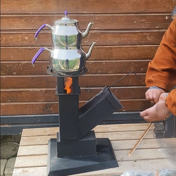Taşınabilir Kamp Sobası ve Pelet Soba - Hem Isıtma Hem Pişirme İçin Kullanılan Çok Amaçlı Soba - 5