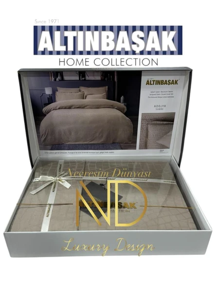 Altınbaşak Jakarlı Saten Çift Kişilik Nevresim Takımı Adelya Sabre ürün görseli