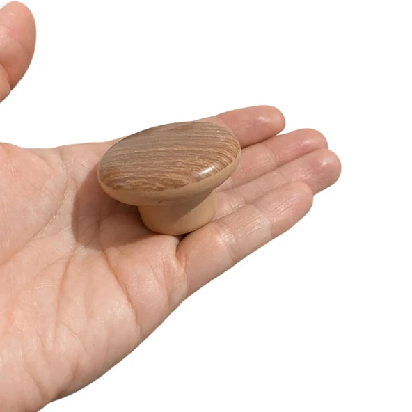 8 Adet Bihe Plastik Çanak Mantar Kulp Ceviz Düğme Mobilya Mutfak Dolap Dolabı Çekmece Kulbu Kulpları - Resim 4