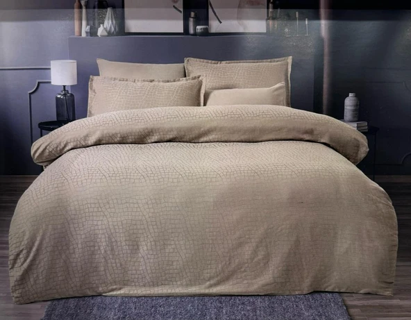 Altınbaşak Jakarlı Saten Çift Kişilik Nevresim Takımı Adelya Sabre - Resim 2