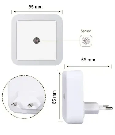 Cata Ct-9500 Priz Sistemli Fotoselli Ledli Sensörlü Gece Lambası Mavi Renk - 5