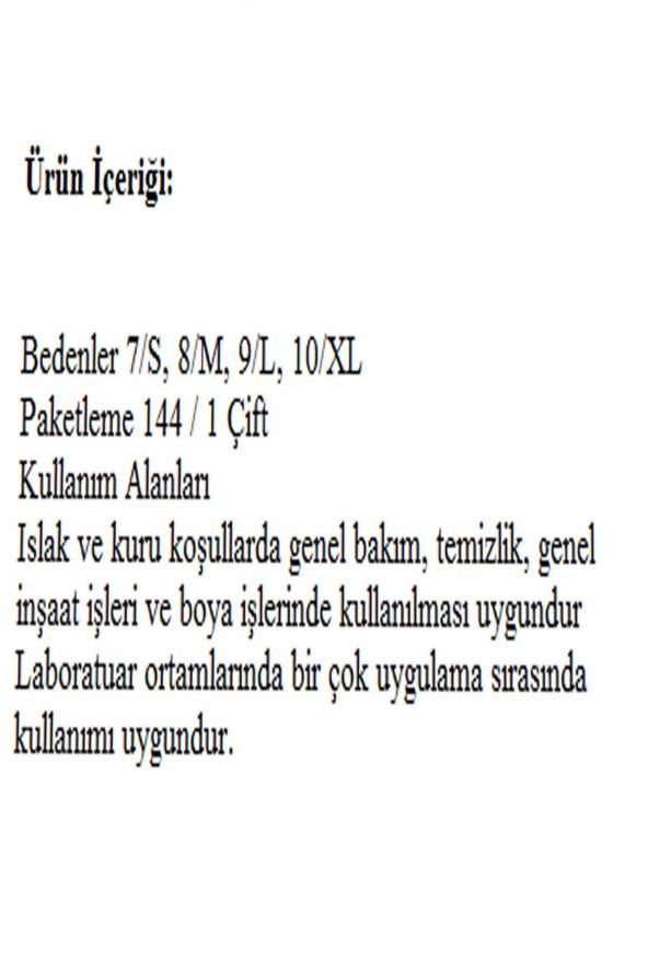 Starline Neb Stl 2113 Kimyasal Eldiven - Stl-2113 (9 Numara L Beden) X 5 Adet - 6