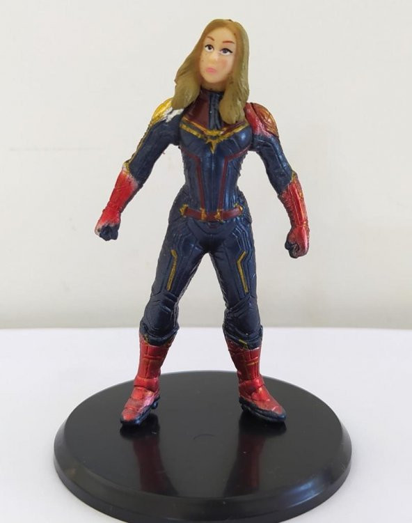 Avengers Endgame Captain Marvel Mini Action Figür Oyuncak Standlı Biblo 9cm