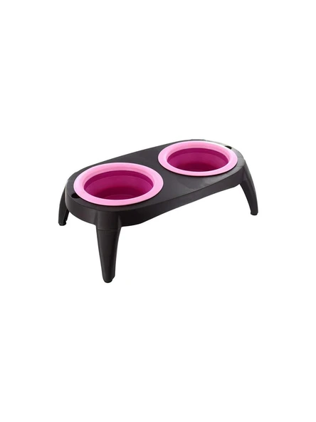 Katlanabilir Çift Bölmeli Mama ve Su Kabı - Ergonomik ve Portatif Tasarım - 6