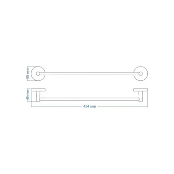 Duxxa A.1114.B Natura Uzun Havluluk 40cm – Krom Banyo Aksesuarı - 2