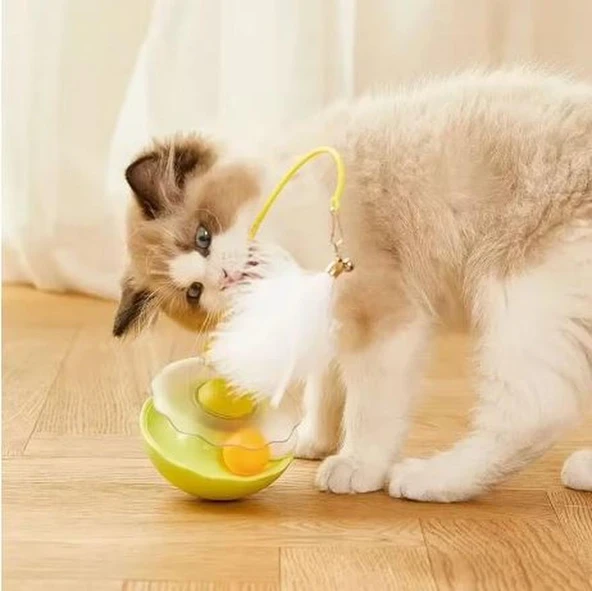 Catnipli Denge Toplu Kedi Oyuncağı , Tüylü, Çanlı, Hacıyatmaz Tasarım - 8