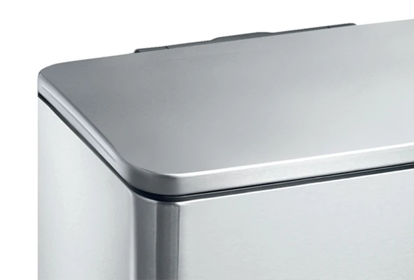 Primanova E-Cube Yumuşak Kapanan Pedallı Banyo Mutfak Ofis Çelik Çöp Kovası 30Lt-Pls iç kovalı-D14679 - 6