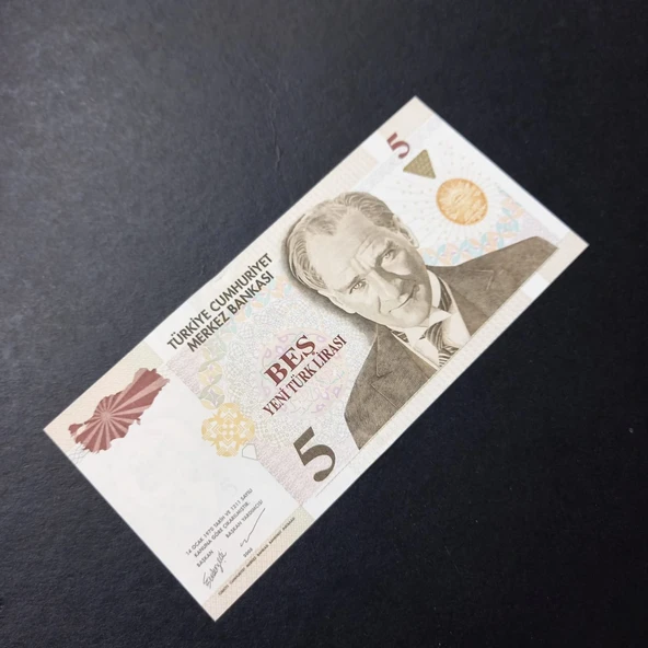 Escoines Koleksiyon 3996367e457680812e E23 5YTL ÇİL 8.Emisyon Yeni Türk Lirası eski kağıt para 5 YTL - Resim 7