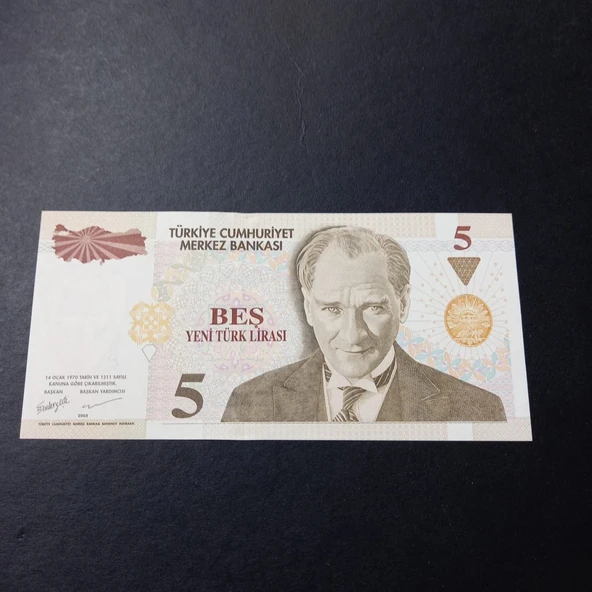 Escoines Koleksiyon 3996367e457680812e E23 5YTL ÇİL 8.Emisyon Yeni Türk Lirası eski kağıt para 5 YTL - Resim 6