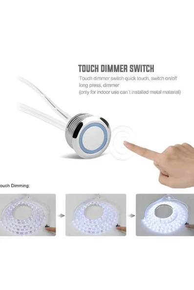 Mobilya Dolap Işık Dokunmatik Anahtar 12-24V 5A - 3