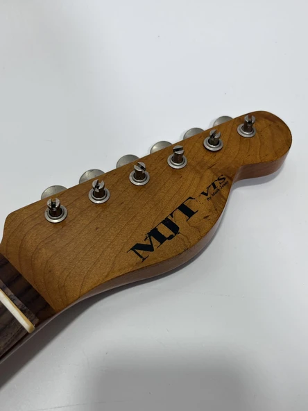 MJT VTS Eskitilmiş Vintage Amber Renk Gitar Sapı - 5