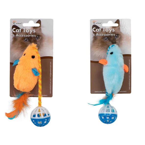 Eastland Tüylü Zilli Peluş Fare 28cm ürün görseli