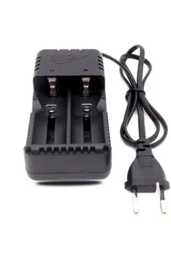 İkili 2li 26650-18650-16340 3.7V Li-On Pil Şarj Aleti Kablolu 220v Fişli Kablolu - 3