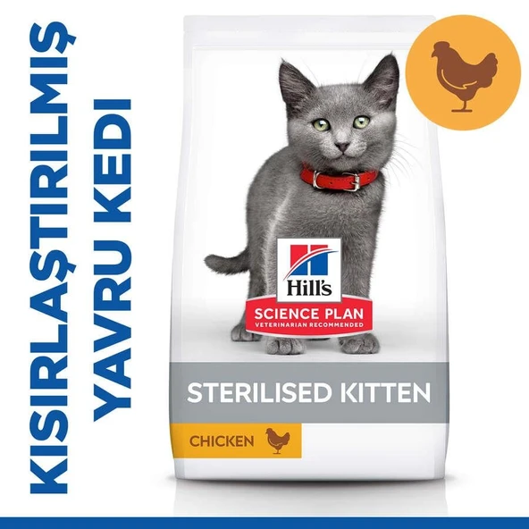 Hill's Sterilised Kitten Kısırlaştırılmış Tavuklu Yavru Kedi Maması 1,5 Kg - Resim 2