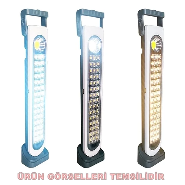 Şarjlı Işıldak 45w 45 Smd +1 Cob Power Ledli Solar Şarjlı Micro Şarj Girişli - Resim 4
