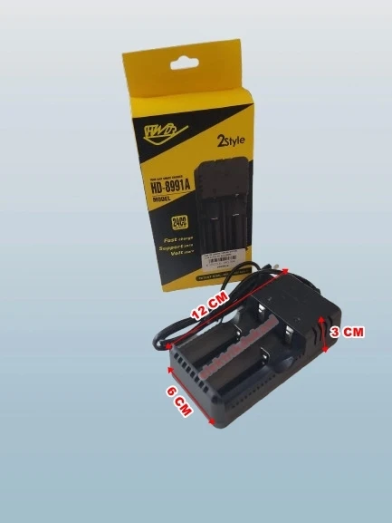 İkili 2li 26650-18650-16340 3.7V Li-On Pil Şarj Aleti Kablolu 220v Fişli Kablolu - 2