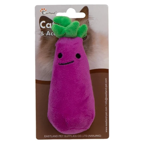Eastland Catnipli Hışırtılı Peluş Patlıcan 13cm ürün görseli