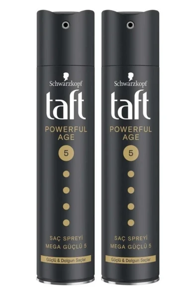 Taft Saç Spreyi Powerfull Age 250 ml 4 Adet - Resim 2
