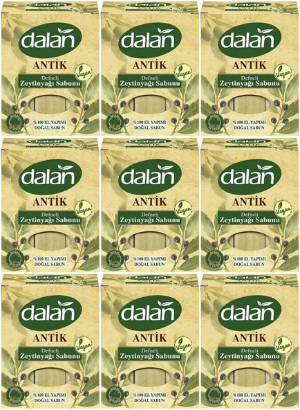Dalan Antik Defneli Zeytinyağı Sabunu 900GR (9 Lu Set)