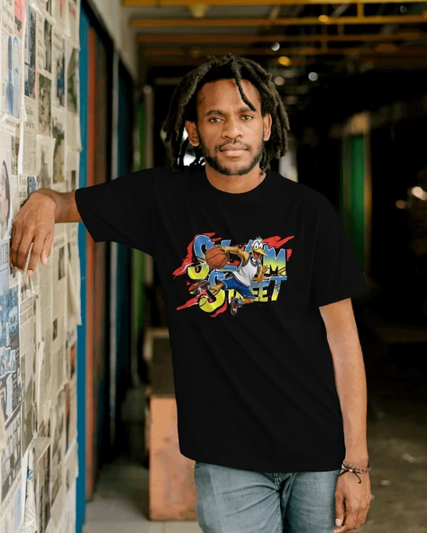 Space Jam Basketbol Temalı Erkek Tişört