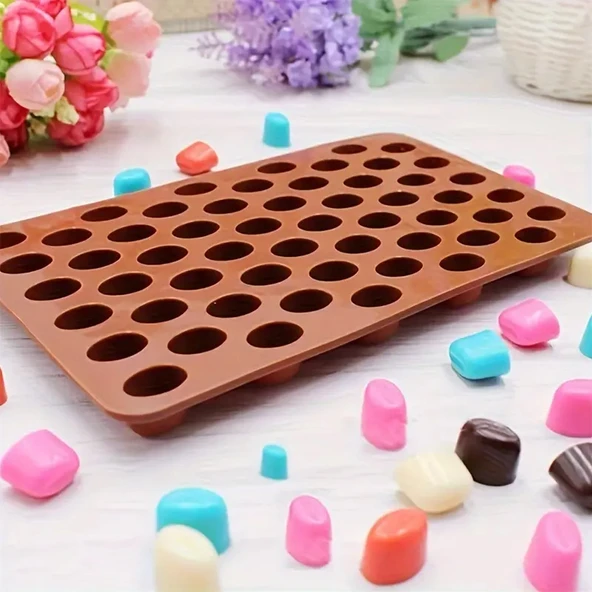 Silikon Kalıp Çikolata Ve Buz Minik Kahve Çekirdeği Şeker Hamuru Kek Kalıbı 55 Li - 3
