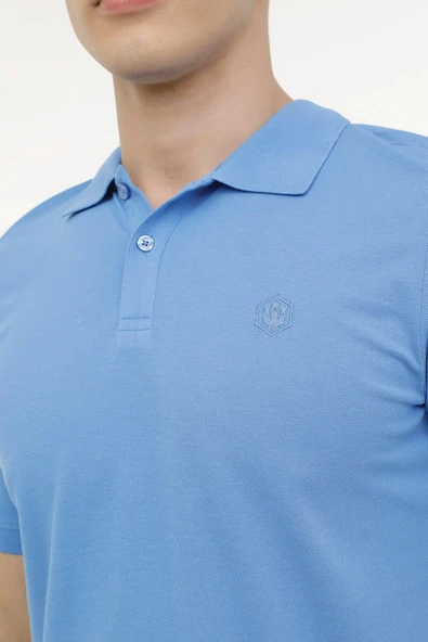 Lumberjack A10149746508010 4M M-Ct953 Basıc P.T-Sh 4Fx Havacı Mavı Erkek Polo T-Shırt - 4