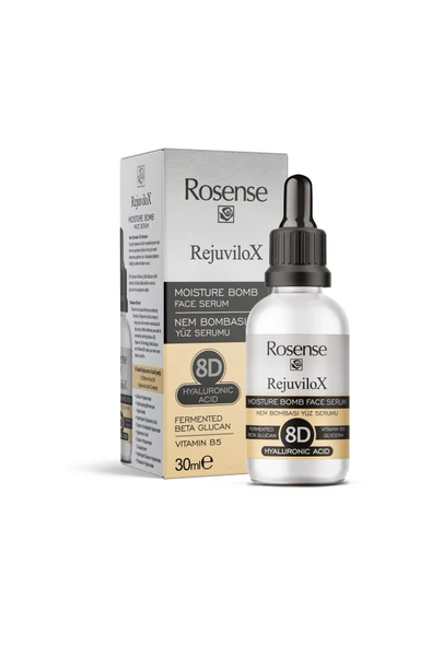 Rosense Rejuvilox 8 D HYALURON VE BETA GLUCAN NEM BOMBASI YÜZ SERUMU