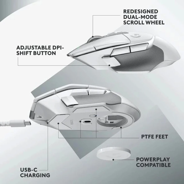 Logitech G502 X PLUS Kablosuz RGB Oyun Mouse - 4