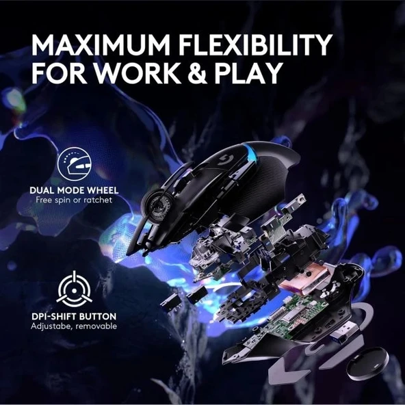 Logitech G502 X PLUS Kablosuz RGB Oyun Mouse - 7
