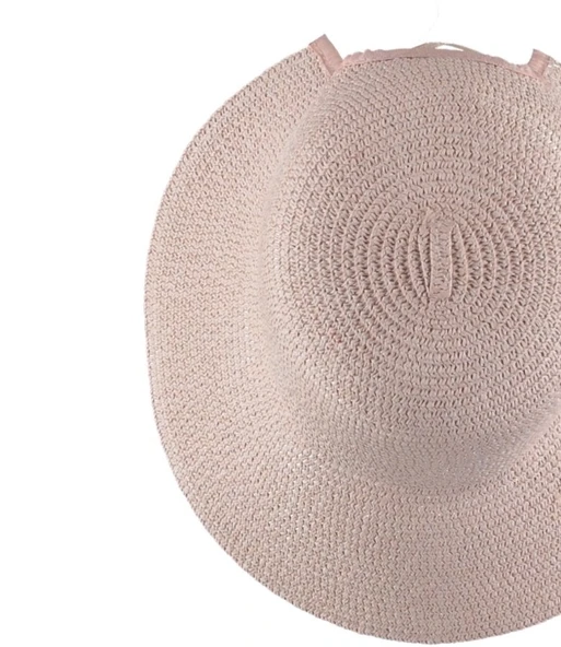 Kadın Hasır Fötr Şapka ŞIK Tasarım Rattan Model Ayarlanabilir Ölçü - 6