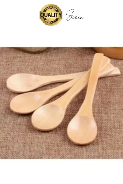 6'lı Mini Bambu Mama ve Baharat Kaşığı Seti Ahşap Çevre Dostu Mutfakta Reçel Bal Dondurma Çorba - 6