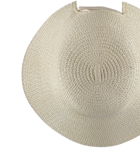 Kadın Hasır Fötr Şapka ŞIK Tasarım Rattan Model Ayarlanabilir Ölçü - 3