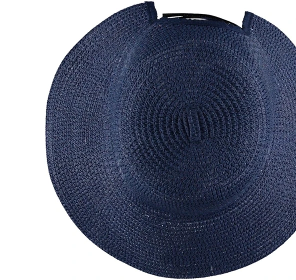 Kadın Hasır Fötr Şapka ŞIK Tasarım Rattan Model Ayarlanabilir Ölçü - 10