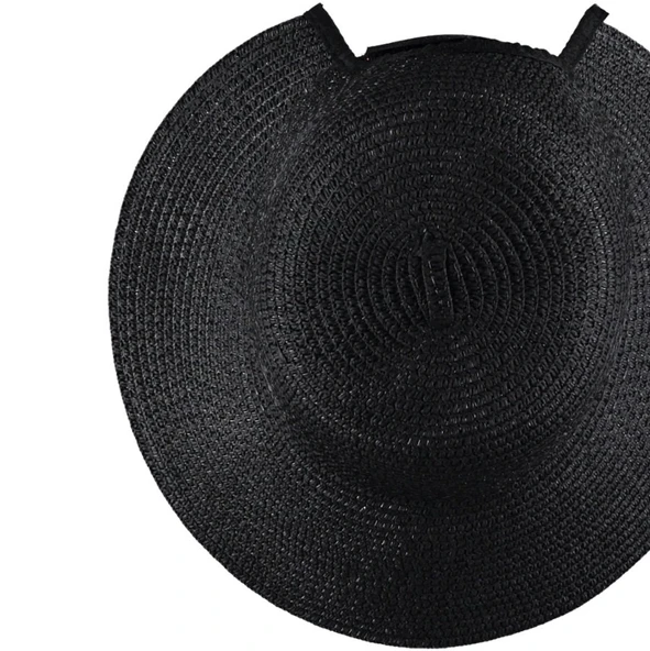 Kadın Hasır Fötr Şapka ŞIK Tasarım Rattan Model Ayarlanabilir Ölçü - 2
