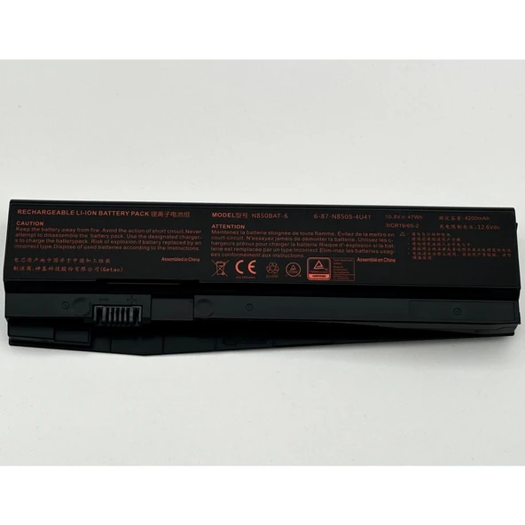 6-87-N850S-6E71 N850 Notebook Batarya Pil – Yüksek Performanslı, Uzun Ömürlü, Orijinal Uyumlu Güç Kaynağı - 2