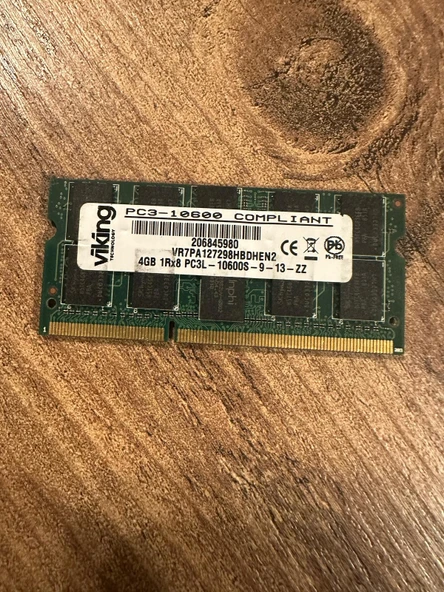 VIKING 4GB VR7PA127298HBEN2 1Rx8 PC3L-10600S ECC SERVER RAM BELLEK