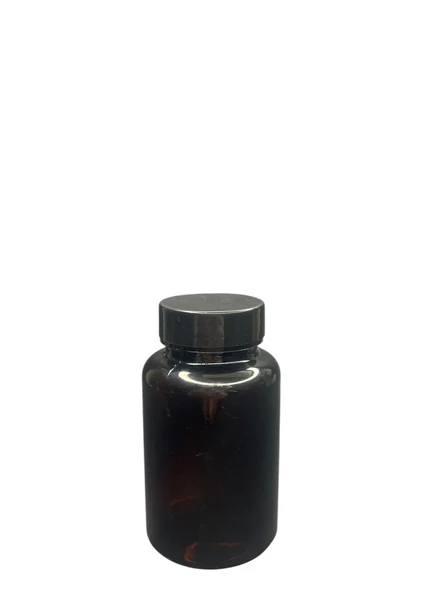 150ml siyah tablet şişesi siyah kapak, 24 adet, tablet şişesi, ecza şişesi, kozmetik şişe