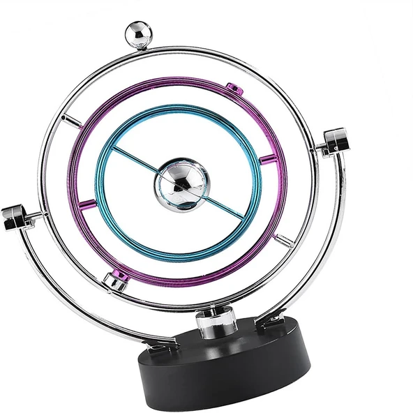 VIP KALİTE KINETIC ORBİTAL BALANCE DENGE TOPLARI DÖNEN MANYETİK TOPLAR DEKOR OBJE YENİ İŞ HEDİYELERİ - 3