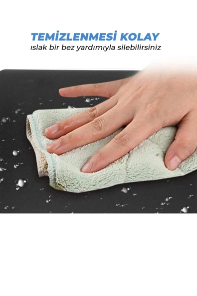 SonicTouch Şehir Silüeti Temalı Sarı Siyah Gamer Oyuncu Dikişsiz Sıvı Geçirmez Klavye Mouse Pad 32x70Cm - Resim 5